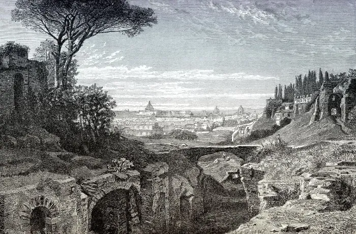 Framed Print : The view from the Palatine Hill