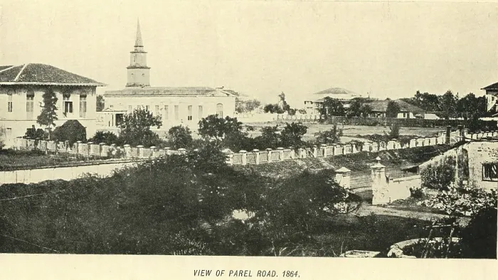 Framed Print : View of Parel road, 1864, Bombay now Mumbai, Maharashtra, India, Asia