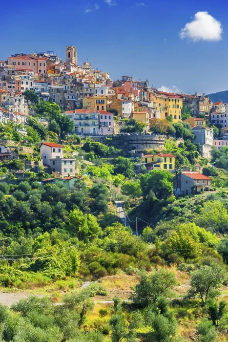 Framed Print : View of Perinaldo in the Province of Imperia