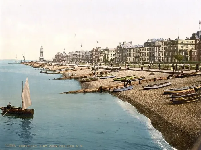 Framed Print : View from the pier, Herne Bay, small town in the county of Kent on the south English coast