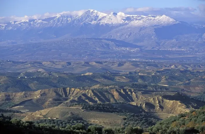 Framed Print : View onto the plains of Sibari and to the snow covered Pollino mountains Framed Print : View onto the plains of Sibari and to the snow covered Pollino mountains