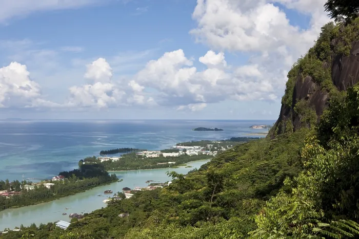 Framed Print : View of Pointe Brilliant, Seychelles