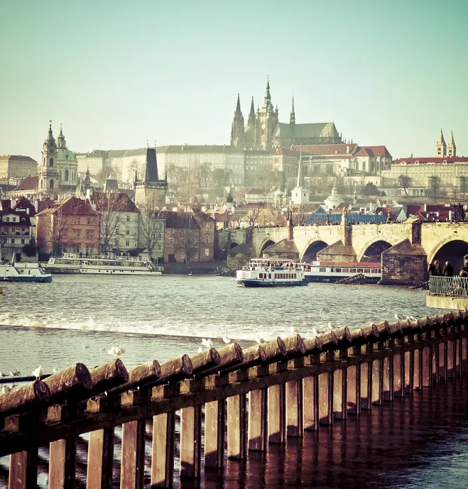 Framed Print : View of Prague Castle and Charles Bridge Framed Print : View of Prague Castle and Charles Bridge