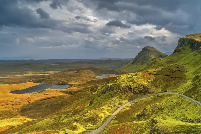 Framed Print : View of the Quiraing rock formations