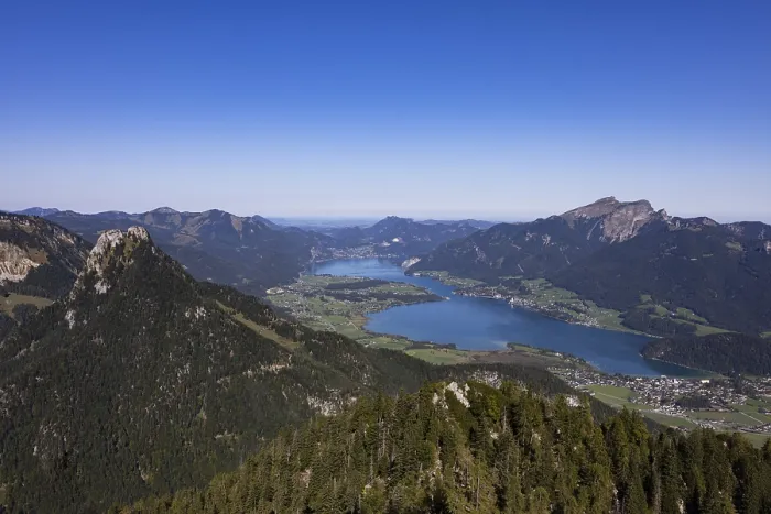 Framed Print : View from Rettenkogel to Wolfgangsee