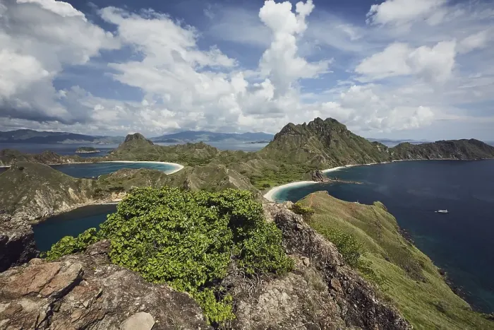 Framed Print : View from ridge, Padar Island, Komodo National Park