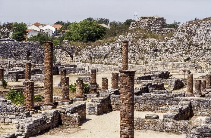 Framed Print : View of the Roman archaeological site of Conimbriga Conimbriga