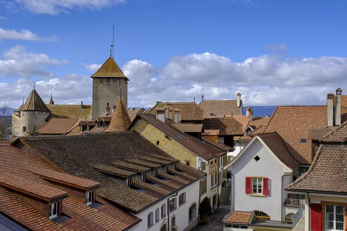 Framed Print : View of the roofs of the historic Old Town