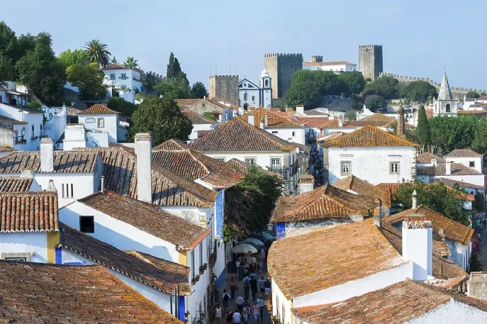 Framed Print : View over the rooftops of Obidos Framed Print : View over the rooftops of Obidos