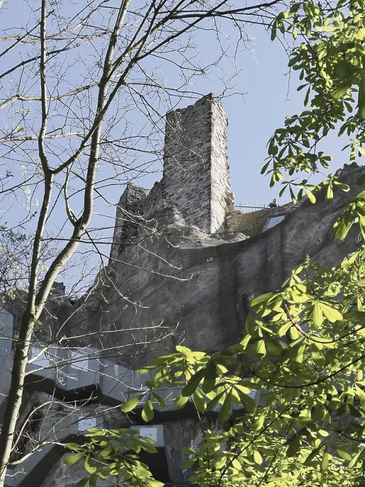 Framed Print : View of the ruins of Drachenfels Castle in Konigswinter