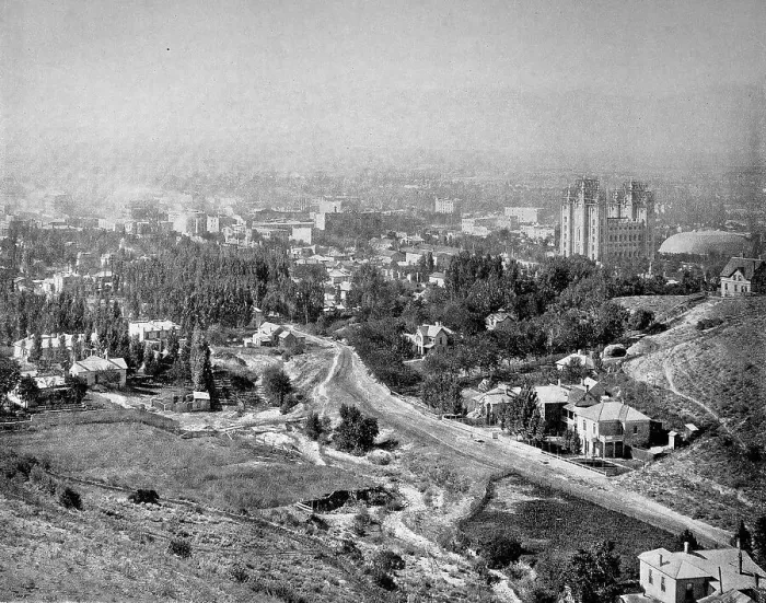 Framed Print : View of Salt Lake City in the State of Utah