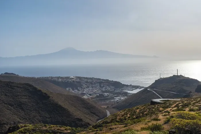 Framed Print : View of San Sebastian de la Gomera from a viewpoint on the mountain in La Gomera Framed Print : View of San Sebastian de la Gomera from a viewpoint on the mountain in La Gomera