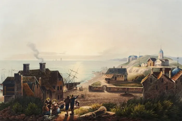 Framed Print : View from Scheveningen to the seaside resorts, Netherlands, view around 1830, digitally restored reproduction of a 19th century model by Johann Ludwig Bleuler (12 February 1792 - 28 March 1850), Swiss draughtsman and painter Framed Print : View from Scheveningen to the seaside resorts, Netherlands, view around 1830, digitally restored reproduction of a 19th century model by Johann Ludwig Bleuler (12 February 1792 - 28 March 1850), Swiss draughtsman and painter