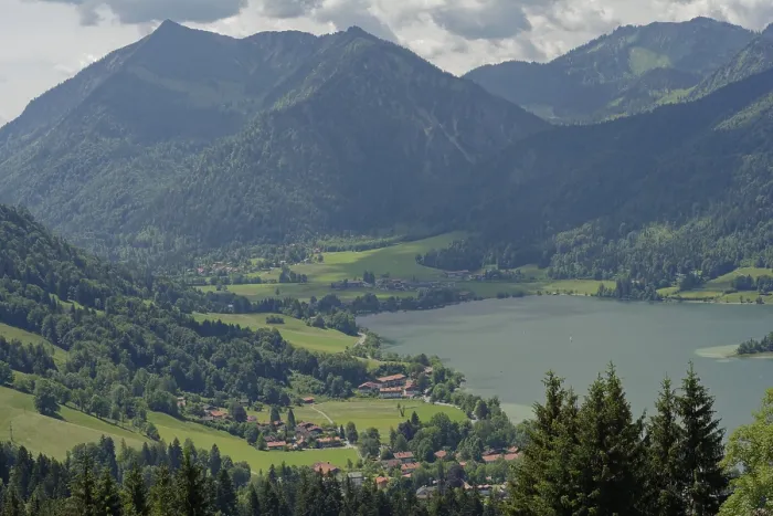 Framed Print : View of Schliersee, Bavaria, Upper Bavaria Framed Print : View of Schliersee, Bavaria, Upper Bavaria