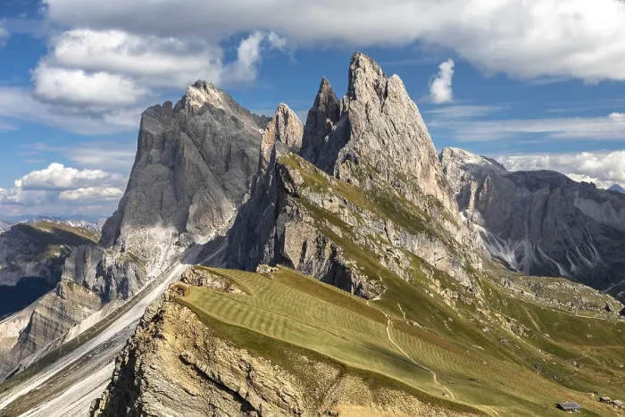 Framed Print : View from the Seceda to the Geisler peaks