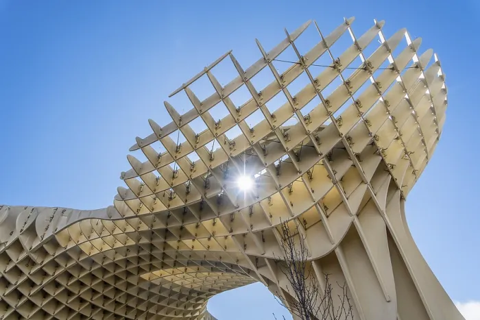 Framed Print : View of the Setas de Sevilla, also known as Metropol Parasol