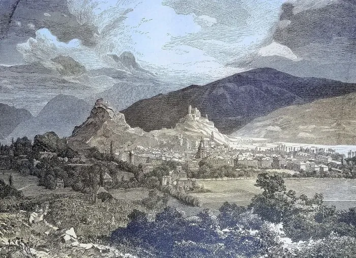 Framed Print : View of Sion, Sion, Switzerland