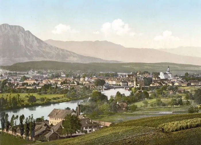 Framed Print : View of Solothurn in Switzerland