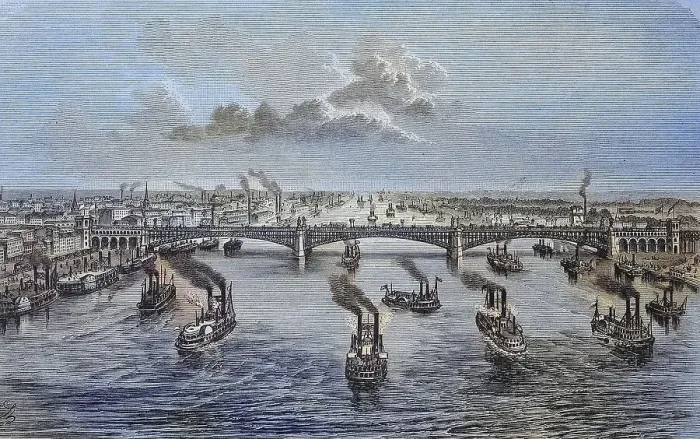 Framed Print : View of St. Louis in the state of Missouri