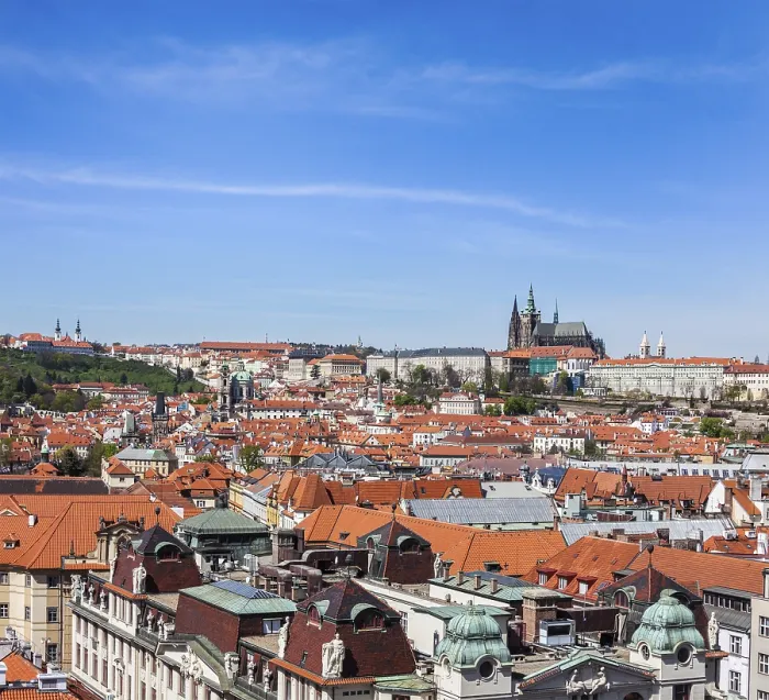 Framed Print : View of Stare Mesto (Old City) and and St Framed Print : View of Stare Mesto (Old City) and and St