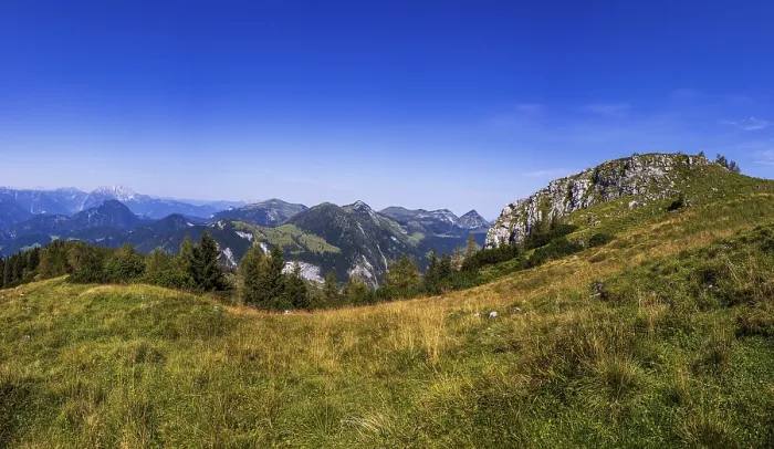 Framed Print : View from the summit of the Einberg into the Osterhorn group