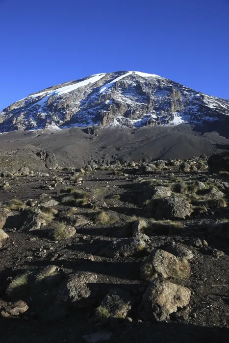 Framed Print : View to the summit of Mount Kilimanjaro