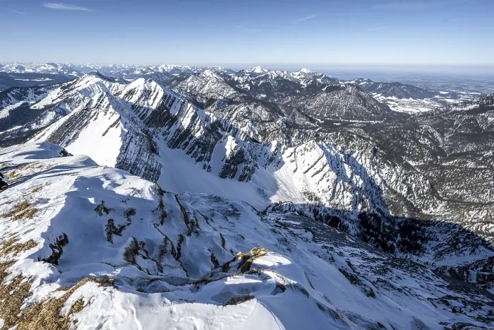 Framed Print : View from the summit of Sonntagshorn