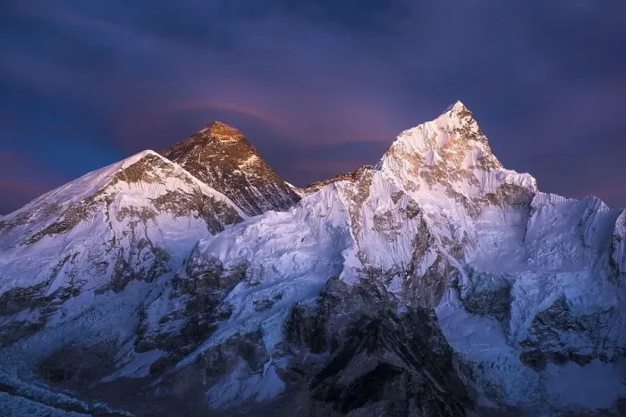 Framed Print : View at sundown from Kala Patthar on Mount Everest and Lhotse west flank Framed Print : View at sundown from Kala Patthar on Mount Everest and Lhotse west flank
