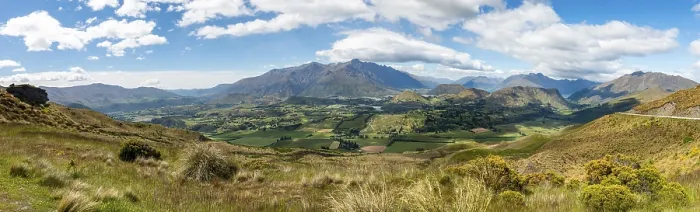 Framed Print : View of the surrounding mountains with The Remarkables mountain range and Lake Wakatipu