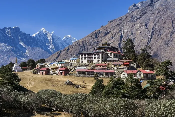 Framed Print : View of Tengboche Gompa monastery