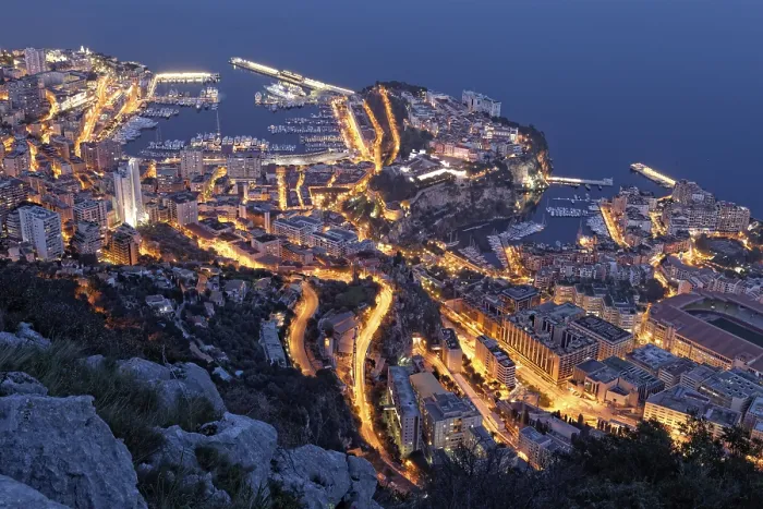 Framed Print : View from Tete de Chien over the Principality of Monaco