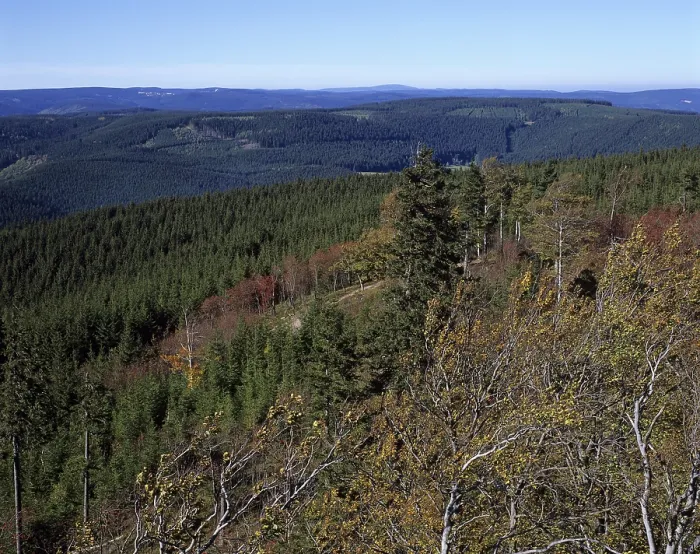 Framed Print : View across the Thuringian Forest