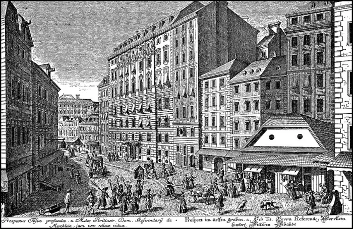 Framed Print : View of the Tiefer Graben in Vienna Framed Print : View of the Tiefer Graben in Vienna