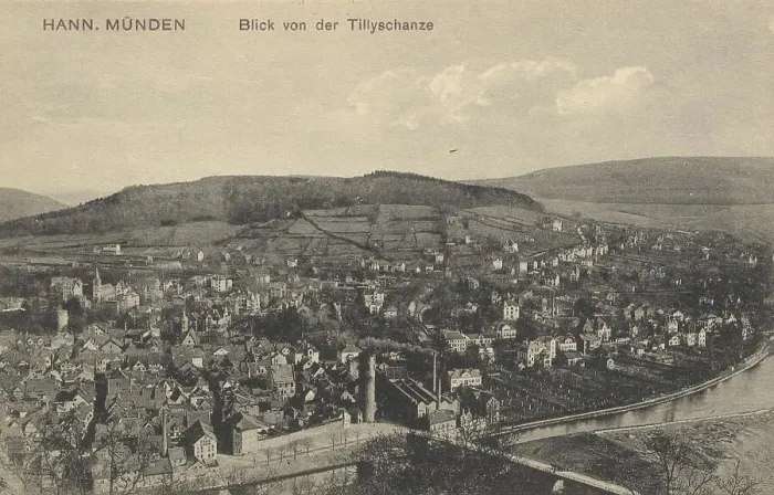 Framed Print : View from the Tillyschanze in Hannoversch Muenden