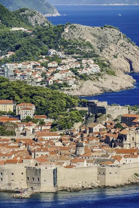 Framed Print : View of town of dubrovnik in croatia