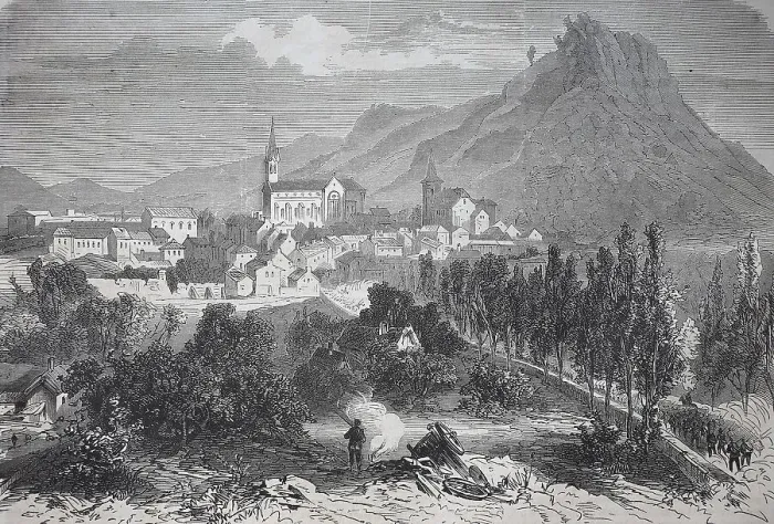 Framed Print : View of the town of Forbach, France Framed Print : View of the town of Forbach, France