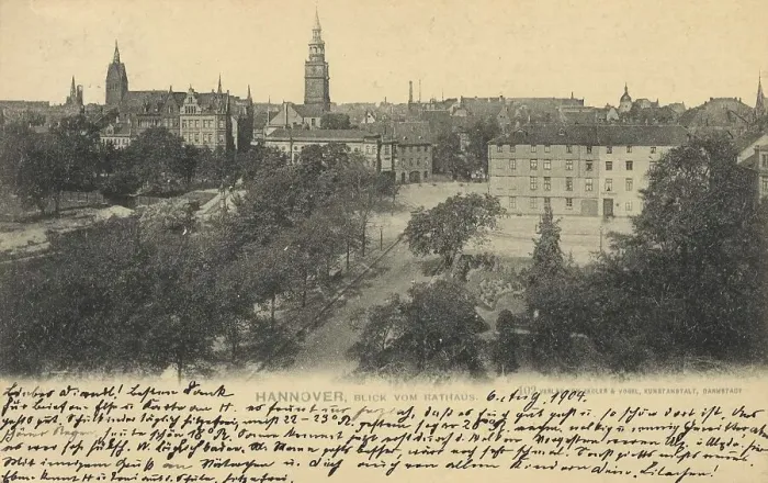 Framed Print : View from the town hall, Hannover