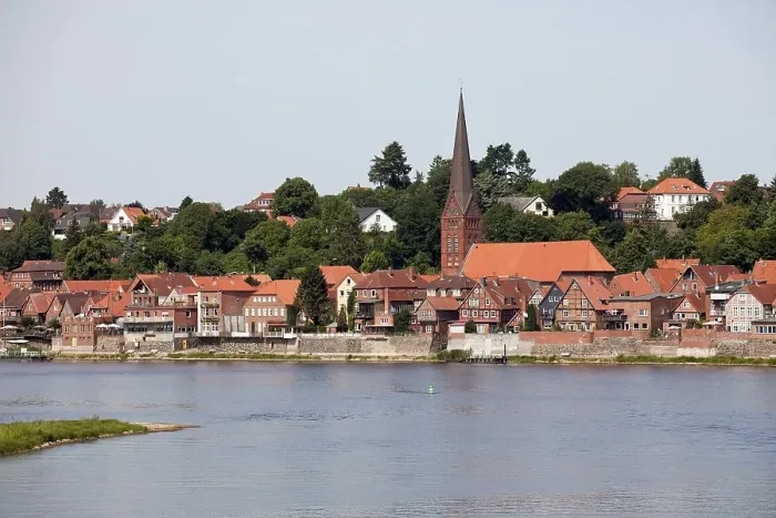 Framed Print : View of the town of Lauenburg Elbe, Elbe river, Lauenburg district, Schleswig-Holstein, Germany, Europe Framed Print : View of the town of Lauenburg Elbe, Elbe river, Lauenburg district, Schleswig-Holstein, Germany, Europe
