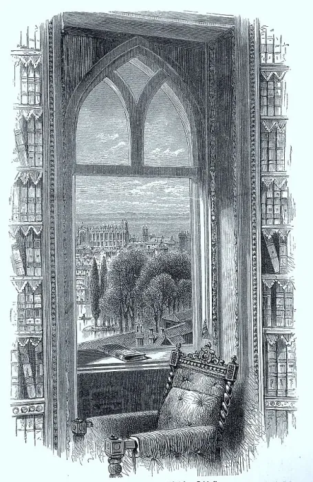 Framed Print : View of the town from the library room at Windsor Castle