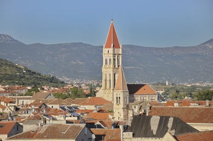 Framed Print : View over the town, old town, Trogir
