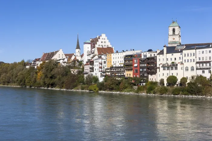 Framed Print : View of the town of Wasserburg am Inn Framed Print : View of the town of Wasserburg am Inn