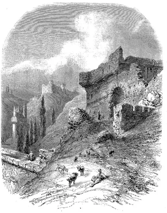 Framed Print : View of Trbizonde, taken from the gorge separating the old town from the new