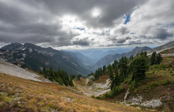 Framed Print : View into the valley of Butter Creek