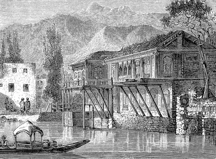 Framed Print : View of a village in Kashmir, India Framed Print : View of a village in Kashmir, India