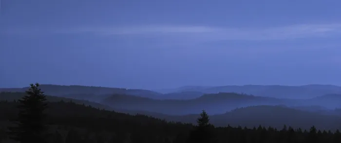 Framed Print : View over the Vosges mountains at night Framed Print : View over the Vosges mountains at night