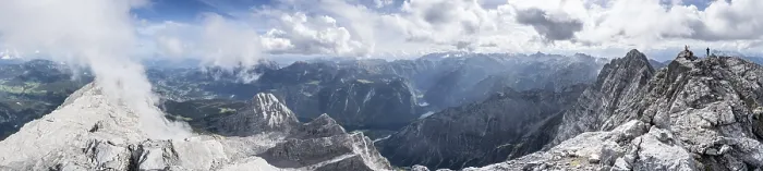 Framed Print : View from Watzman Mittelspitze to Watzmankinder