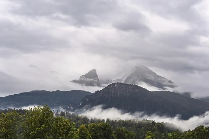 Framed Print : View of the Watzmann mountain in Berchtesgadener Land
