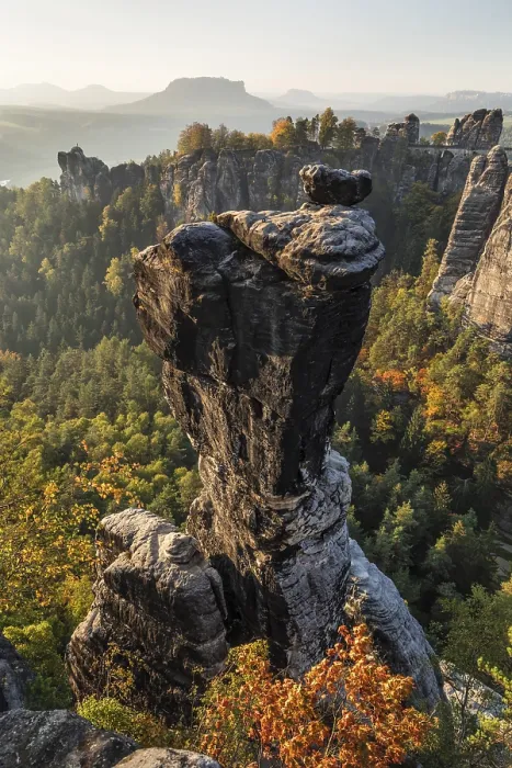 Framed Print : View over the Wehlnadel to the Bastei bridge