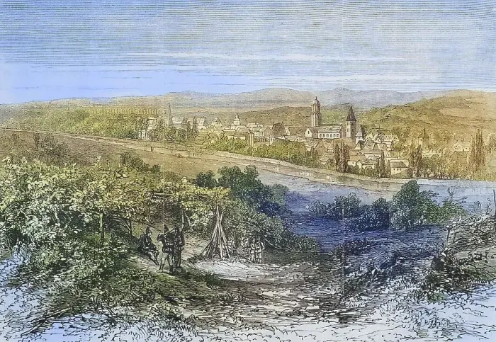 Framed Print : View of Weissenburg Fortress in Alsace