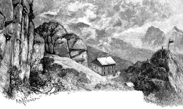 Framed Print : View of the Wendelsteinhaus, on the Wendelstein